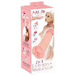 Мастурбатор-насадка 2 IN 1 Nature Skin Extension + Masturbator (Вагина) - мініатюра 1