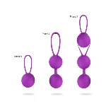 Набор вагинальных шариков Pleasure Violet - мініатюра 1