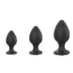 Набор анальных стимуляторов Boss Series - Silicone Anal Plugs Set (2,8 / 3,5 / 4,4 cm) - мініатюра 2