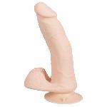 Реалистичный гнущийся RC-вибратор с шариками -Bendable RC Vibrator with Balls Nature Skin - мініатюра 4