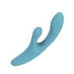 Вибратор-кролик - Clitoral Stimulator бирюзовый - мініатюра 2