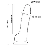 Большой фаллоимитатор с мошонкой на присоске OYO - Dildo Double Layer Silicone YQW-028 (длина 21.5 см, диаметр 3.8 см) - мініатюра 5