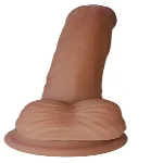 Фаллоимитатор с мошонкой на присоске OYO - Dildo Double Layer Silicone YQW-040 (длина 16 см, диаметр 3 см) - мініатюра 2
