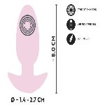 Анальная пробка с вибрацией Vibrating Mini Butt Plug Rose - мініатюра 2
