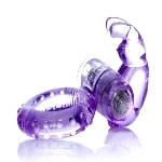 Эрекционное вибро кольцо BOSS Rabbit Vibro Cock Ring Purple - мініатюра 1