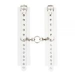 Наручники Leather Double Fix Hand Cuffs, White - мініатюра 2
