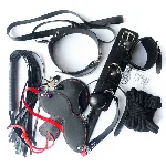 БДСМ-набор из 8 предметов Bondage Set Black - мініатюра 1