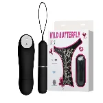 Вибростимулятор клитора с пультом д/у и стрингами Wild Butterfly - мініатюра 1