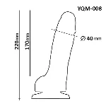 Фаллоимитатор OYO YQM-008 реалистичный с присоской, 22 см, телесный - мініатюра 8