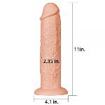 Реалистичный фаллоимитатор, дилдо на присоске 11'' King-sized Dildo Flesh - мініатюра 5