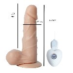 Вибратор "Gentleman Vibrating Cock S size", 20 режимов вибрации и ротация - мініатюра 5