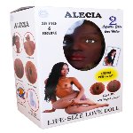 Надувная кукла " ALECIA 3D " с вставкой из киберкожи и вибростимуляцией и АУДИО-СЕКС функция - мініатюра 1