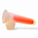Фаллоимитатор на присоске "Orange dildo", L184 мм, D35мм - мініатюра 2