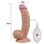 Реалистичный вибратор с  пультом управления 7.5" The Ultra Soft Dude, Flesh Vibrating - мініатюра 2