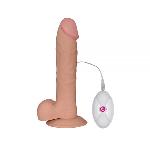 Реалистичный вибратор с прочной присоской 9" The Ultra Soft Dude, Flesh Vibratin - мініатюра 2