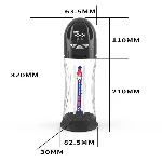 Вакуумная помпа для пениса CANWIN P466AU, автоматическая, водонепроницаемая, с USB-зарядкой - мініатюра 6