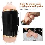 Двухсторонний вибрирующий маструбатор Kay (Ротик-Вагина) 10 режимов вибрации - мініатюра 5