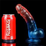 Фаллоимитатор с крупной головкой 8'' Dazzle Studs - мініатюра 5