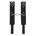 Наручники Leather Standart Hand Cuffs, Black - мініатюра 2