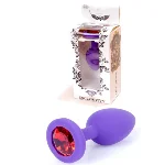 Силиконовая анальная пробка Boss Series - Jewellery Purple Silicon PLUG Small Red S - мініатюра 1