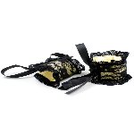 Кружевной БДСМ-набор - Lace Power, цвет: черно-желтый - мініатюра 4