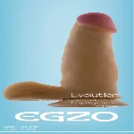 Фаллоимитатор EGZO Ciberskin DS001 ( 18,5 см х 4 см ) - мініатюра 1