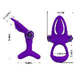 Эрекционное вибро кольцо Pretty Love - Vibration Cock Ring, 10 vibration functions - мініатюра 8