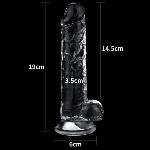 Реалистичный фаллоимитатор с присоской 7.5'' Flawless Clear Dildo, Clear - мініатюра 3