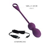 Вагинальные шарики с вибрацией и управлением с смартфона Pretty Love - Elvira dark Purple - мініатюра 7