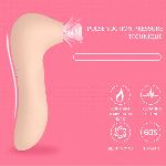 Вакуумный массажёр "Active head", 10 режимов скорости, пудровый - мініатюра 2
