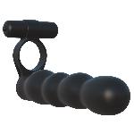 Насадка на член для двойного проникновения с виброкольцом Posable Partner Double Penetrator - мініатюра 2