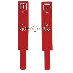 Наручники Leather Standart Hand Cuffs, Red - мініатюра 2