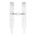 Оковы Leather Standart Leg Cuffs, White - мініатюра 2