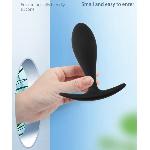 Силиконовая анальная втулка Black silicone, размер М - мініатюра 5