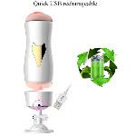 Мастурбатор с двумя входами на присоске Boss Series: Vibrating Masturbation Cup White - мініатюра 9