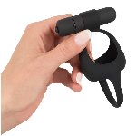 Эрекционное кольцо с вибрацией Vibrating cock & ball ring - мініатюра 4