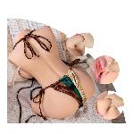 Una sucking Мастурбатор торс с вакуумной стимуляцией и вибрацией - мініатюра 4