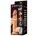 Фаллоимитатор на присоске, с хребтом и эффектом скользящей кожи LyBaile - Sliding Skin 8,5'' Flesh - мініатюра 8