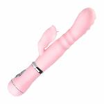 Вибратор-кролик "Vibro licking", 12 режимов вибрации, цвет розовый - мініатюра 6