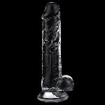 Реалистичный фаллоимитатор с присоской 7.5'' Flawless Clear Dildo, Clear - мініатюра 2