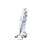 Реалистичный фаллоимитатор с присоской 7.5'' Flawless Clear Dildo, Clear - мініатюра 4