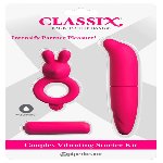 Набор 3в1 CLASSIX Couples Vibrating Starter Kit (мини вибратор, эрекционное кольцо, вибро пуля) - мініатюра 1
