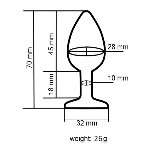 Силиконовая анальная пробка EGZO - Silicone Black Round Plug Red, size S - мініатюра 3