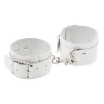 Оковы Leather Standart Leg Cuffs, White - мініатюра 1