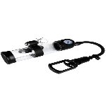 Вакуумная вибропомпа с манометром и вибрацией Penis Pump Steam-Gauge прозрачный - мініатюра 6