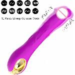 Вагинальный вибратор "Flexible stem", 10 режимов вибрации, фиолетовый - мініатюра 2