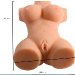 Мастурбатор-торс Busty Lady Solid Silicone Sexy Doll вагина-анус без вибрации телесный - мініатюра 1