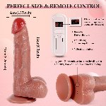 Реалистичный вибратор с фрикциями “RealFeel Remote Master”, с пультом ДУ - мініатюра 6