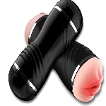 Мастурбатор с двумя входами OYO - Double Pump BLACK, YQM-205 BLACK - мініатюра 2