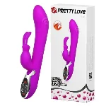 Вибратор с клиторальным стимулятором и функцией нагрева Pretty Love - HOT - мініатюра 1